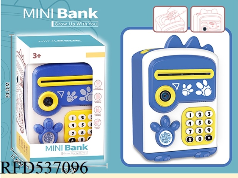 BLUE DINOSAUR PIGGY BANK