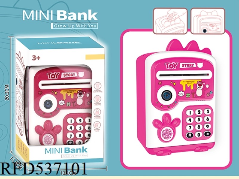 STRAWBERRY BEAR PIGGY BANK
