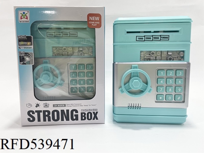 BLUE AND GREEN PIGGY BANK