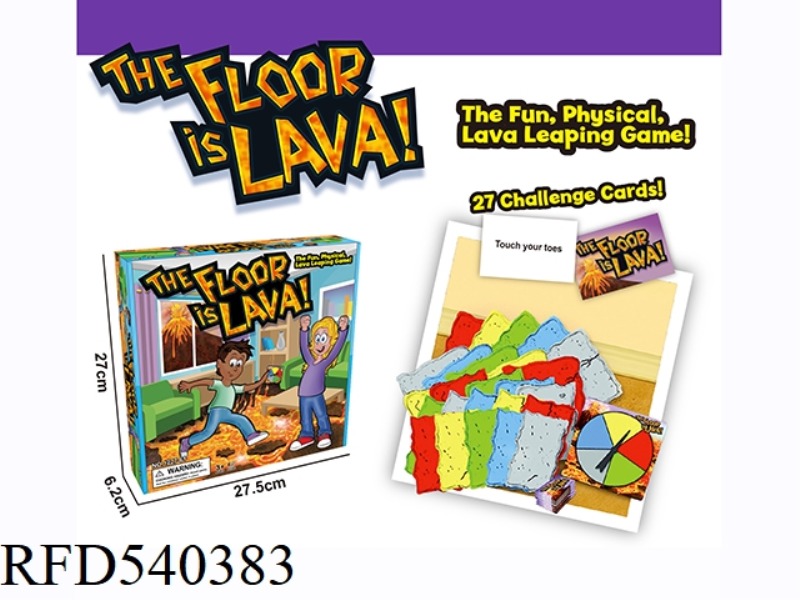 VOLCANIC ERUPTION CARD FLOOR INTERACTIVE GAME ROCK JUMPING