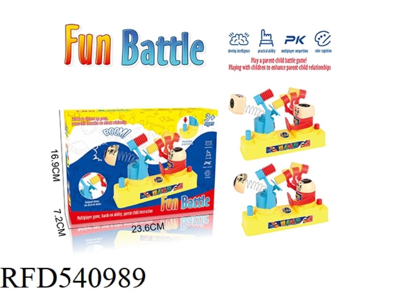 INDOOR TABLE PRESS KNOCK BATTLE GAME BOX