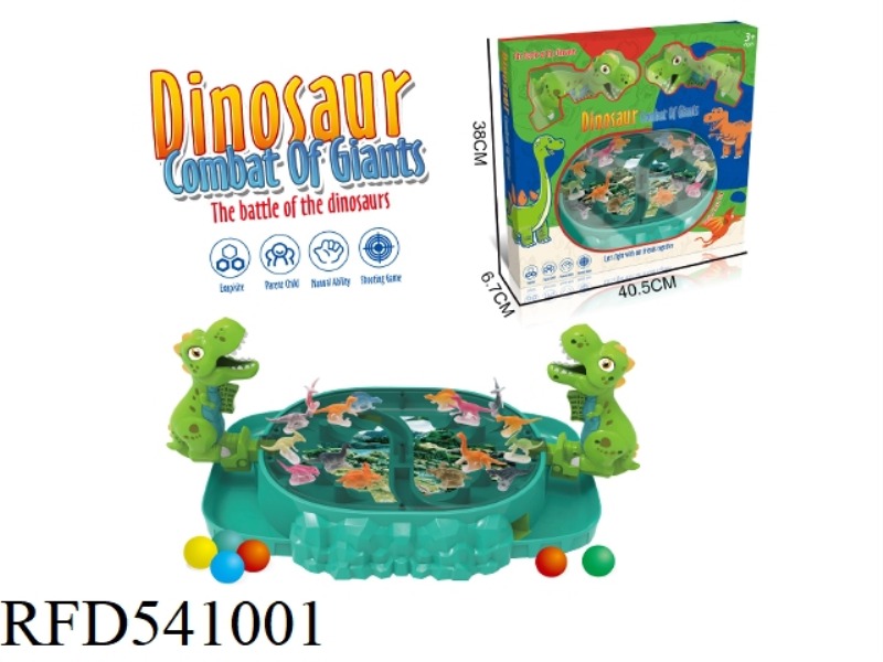 PACHINKBALL LAUNCH COMPETITIVE BOARD GAME TWO CATAPULT DINOSAUR BATTLE