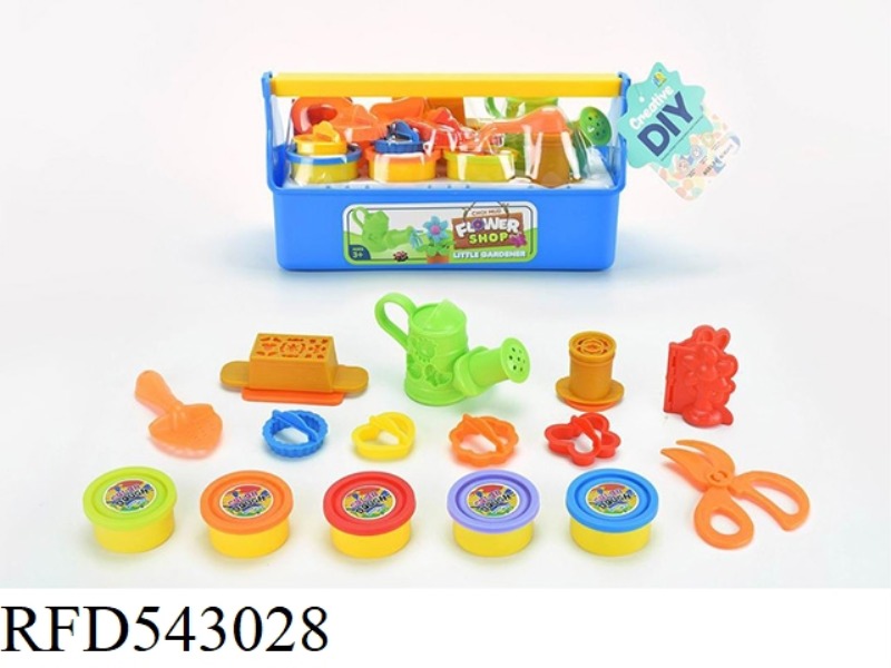 COLORED CLAY FLORIST SET VILLAGE