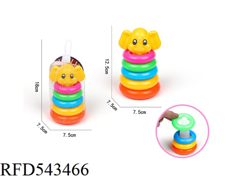 5 LAYERS RAINBOW TOWER RING (BABY ELEPHANT)