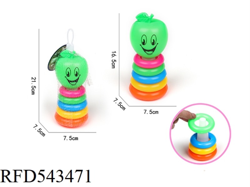 5 LAYERS RAINBOW TOWER RING (APPLE)