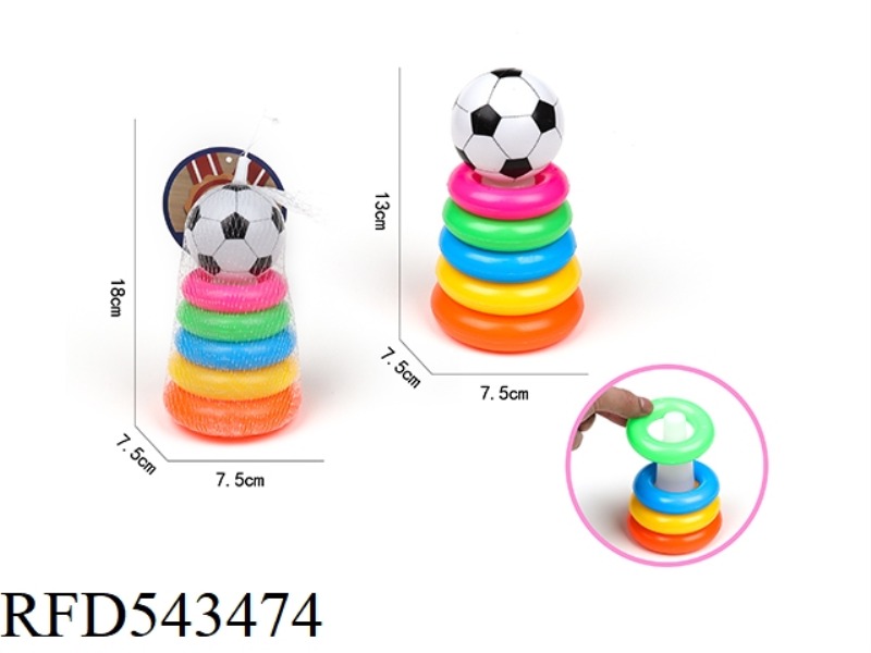 5 LAYERS RAINBOW TOWER RING (SOCCER)