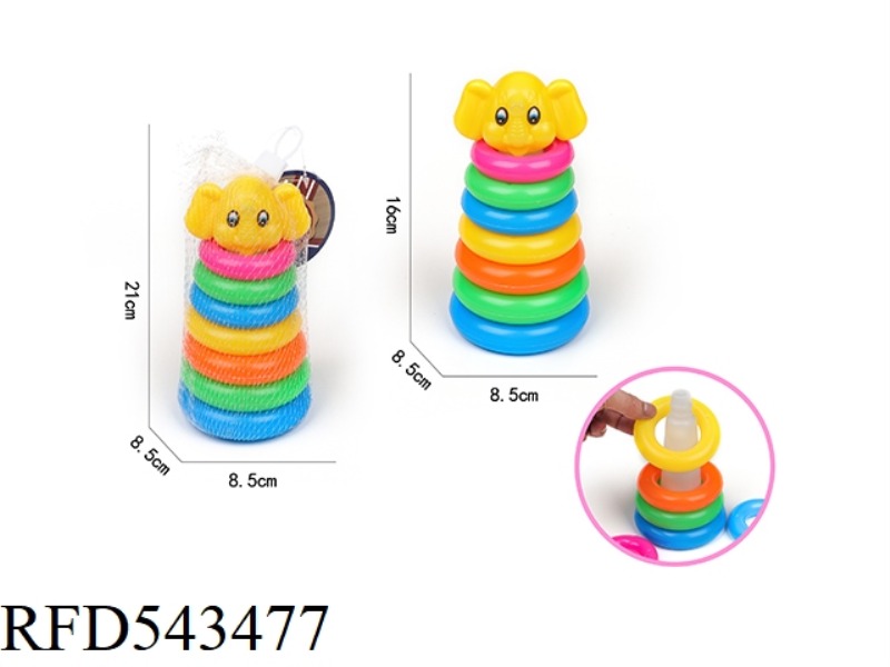 7 LAYERS RAINBOW TOWER RING (BABY ELEPHANT)