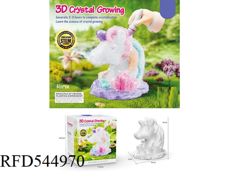 THREE-DIMENSIONAL CRYSTAL PLANTING UNICORN MODEL