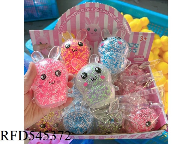 GLOWING FOAM RABBIT KNEAD 12PCS
