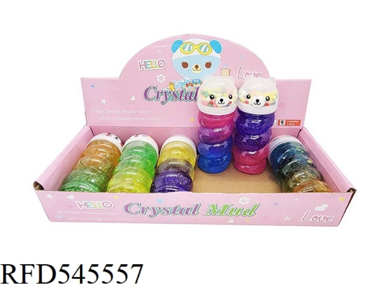 CAT HEAD TWIST CRYSTAL CLAY 6PCS