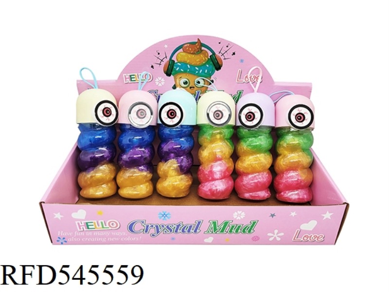 COLORFUL EYEBALL TWIST CRYSTAL CLAY 6PCS