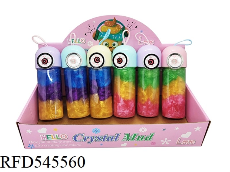 COLORFUL EYEBALL ROUND BARREL CRYSTAL CLAY 6PCS