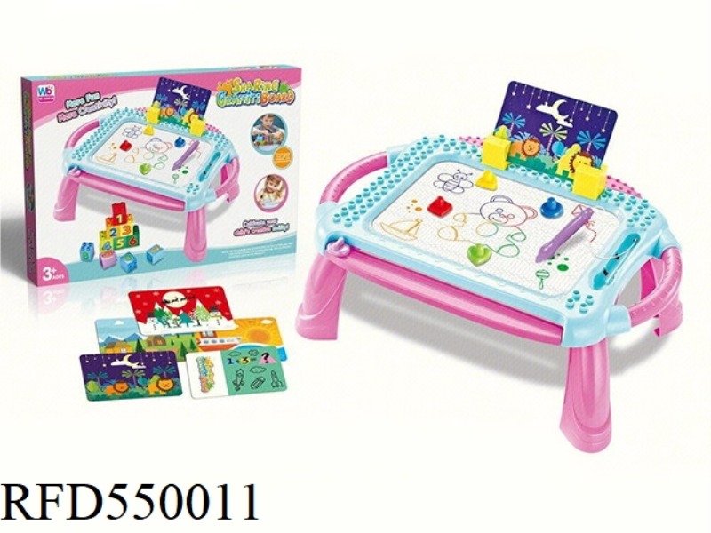 SHARED BUILDING BLOCK COLOR GRAFFITI BOARD TABLE