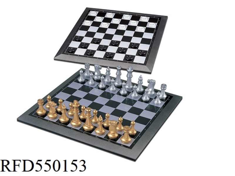 2-IN-1 MAGNETIC CHESS AND CHECKERS