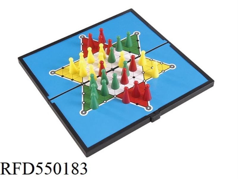 FOLDING MAGNETIC CHINESE CHECKERS