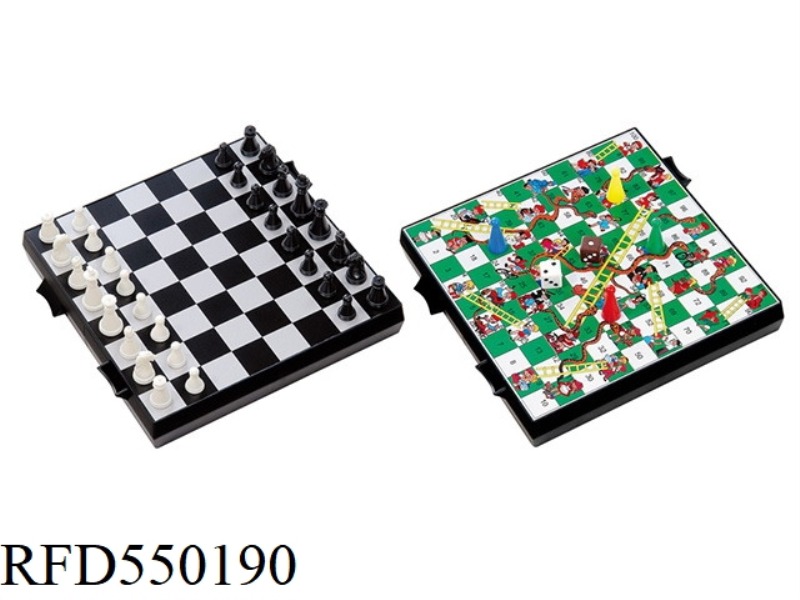2 IN 1 CHESS & SNAKES & LADDERS