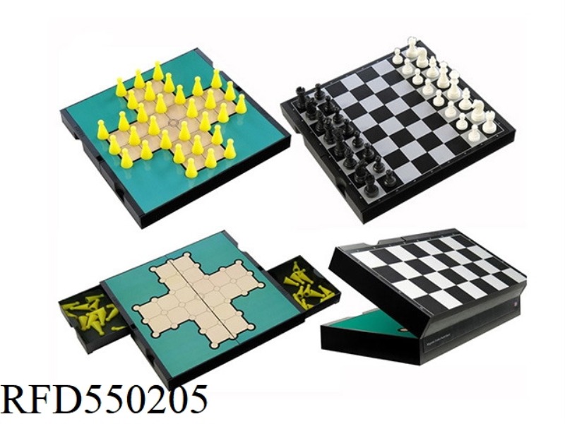 2 IN 1 CHESS & SOLITAIRE