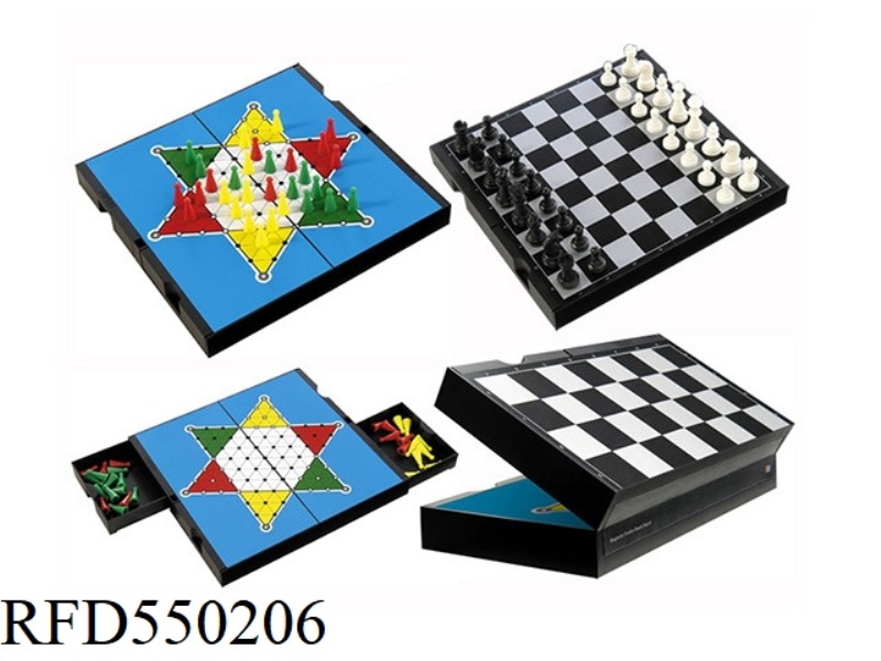 2 IN 1 CHESS & CHINESE CHECKERS