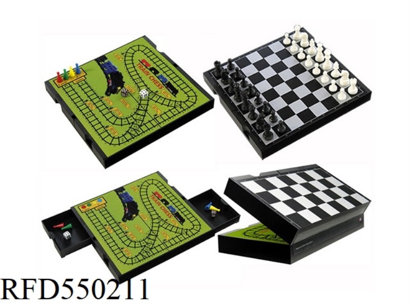 2 IN 1 CHESS & TRAIN GAME