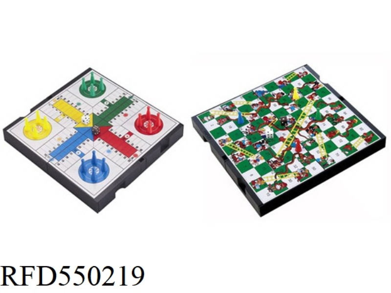 2 IN 1 DICE GAME & SNAKES AND LADDERS GAME
