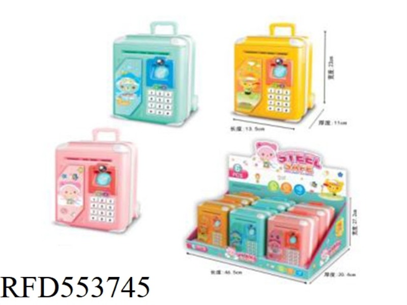TROLLEY BOX MUSIC PIGGY BANK 6PCS