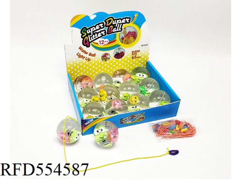12 FROG CRYSTAL BALLS (ELECTRIC STRAP) 6.5CM