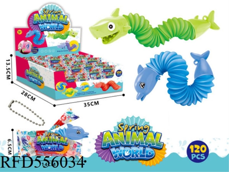 MINI DOLPHIN + SHARK DECOMPRESSION TUBE PULL UP 120PCS/ BOX