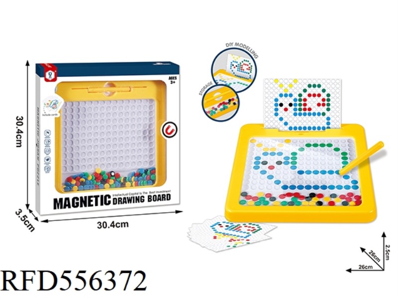 MAGNETIC PEN DRAWING BOARD 90 BEADS 7 CARDS
