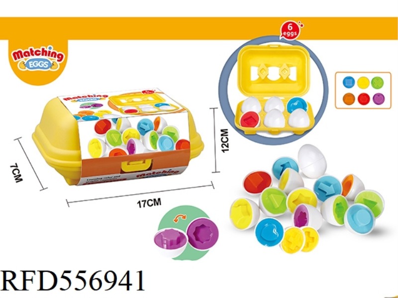 6 SHAPED PAIRED EGGS /AB MIXED