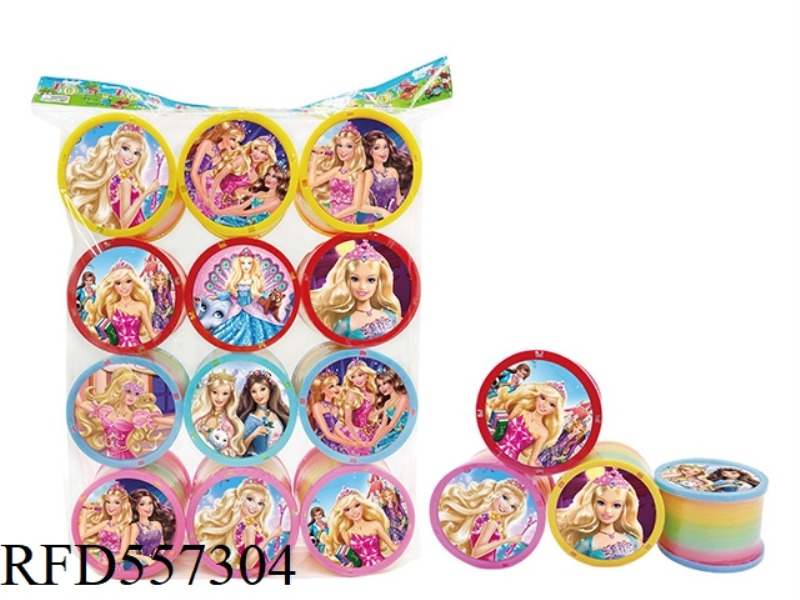 BARBIE COVER RAINBOW RING 12 PIECES