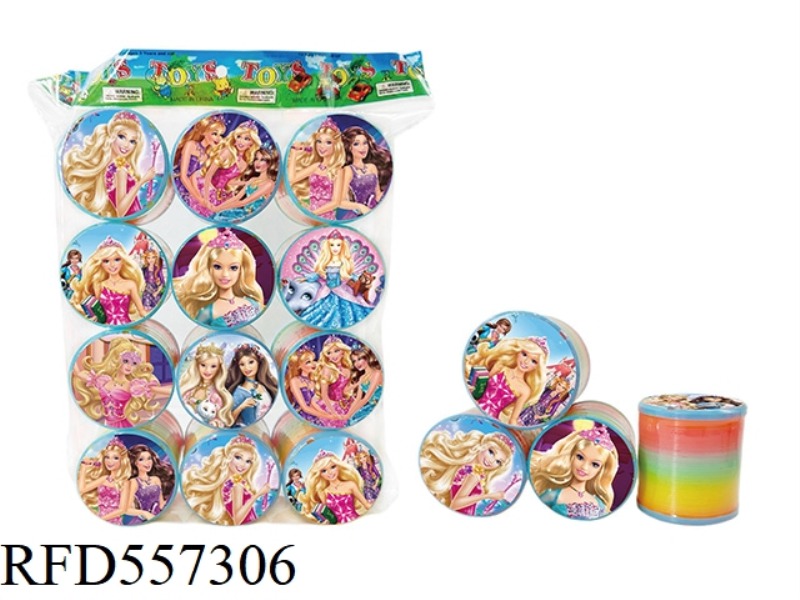 BARBIE COVER RAINBOW RING 12 PIECES