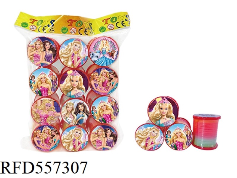 BARBIE COVER RAINBOW RING 12 PIECES