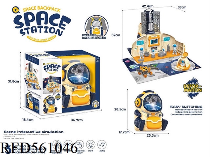 ASTRONAUT SCENE LIGHT MUSIC STORAGE BACKPACK
