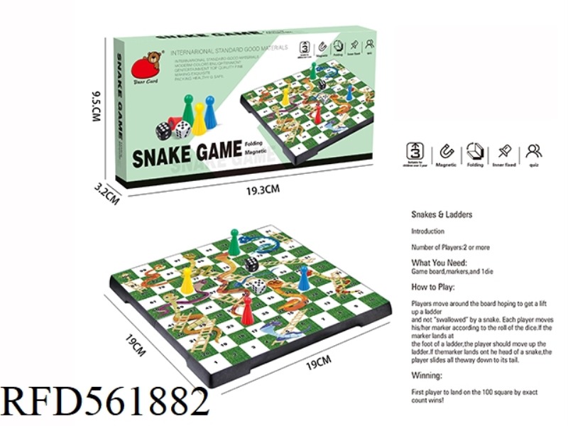 FOLD MAGNETIC SNAKES AND LADDERS