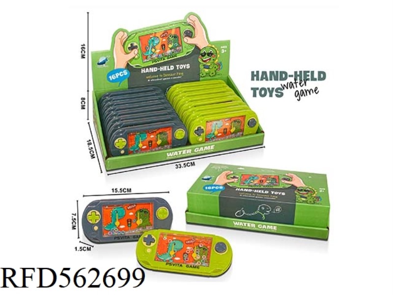 DINOSAUR HAND GAME MACHINE 16PCS