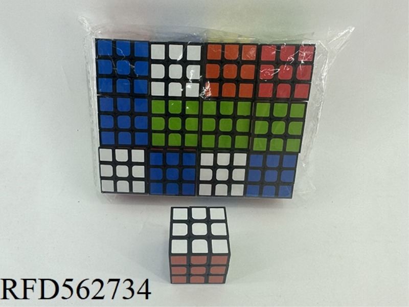 3.0 SIX-COLOR RUBIK'S CUBE WITH BLACK BACKGROUND (12PCS)
