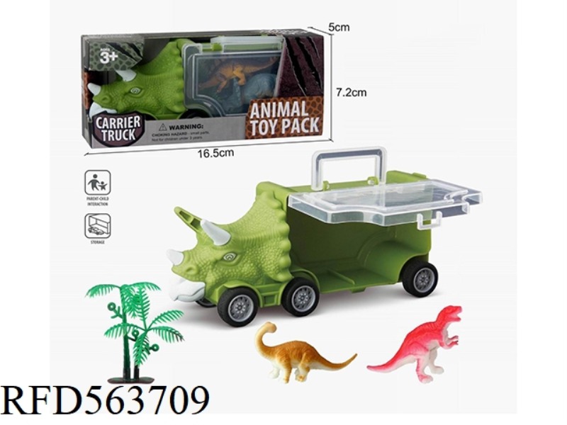 DINOSAUR CAR LITTLE TRICERATOPS STORE CAR +2 DINOSAURS 1 TREE