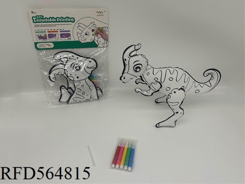 DIY HAND-PAINTED PARASAUROLOPHUS TUBE
