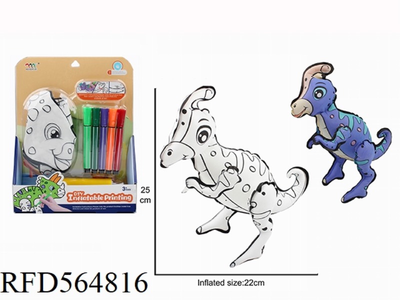 DIY HAND-PAINTED PARASAUROLOPHUS WITH SMALL AIR CYLINDER