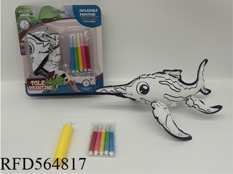 DIY HAND-PAINTED BIGEYE ICHTHYOSAURUS WITH SMALL AIR CYLINDER