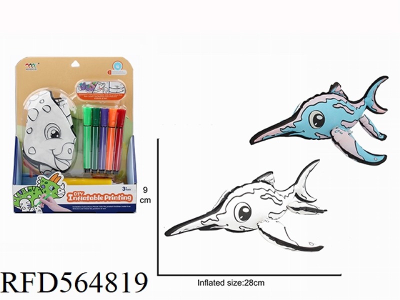 DIY HAND-PAINTED BIGEYE ICHTHYOSAURUS WITH SMALL AIR CYLINDER