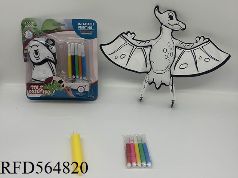 DIY HAND-PAINTED PTEROSAURS WITH SMALL AIR TANKS