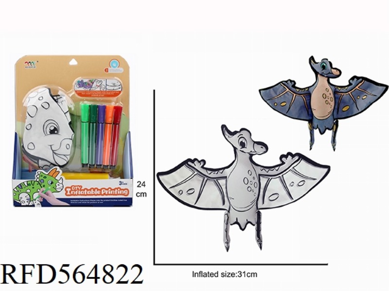DIY HAND-PAINTED PTEROSAURS WITH SMALL AIR TANKS