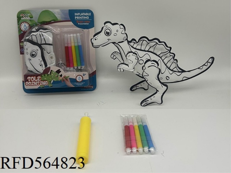 DIY HAND-PAINTED SPINOSAURUS WITH SMALL AIR CYLINDER