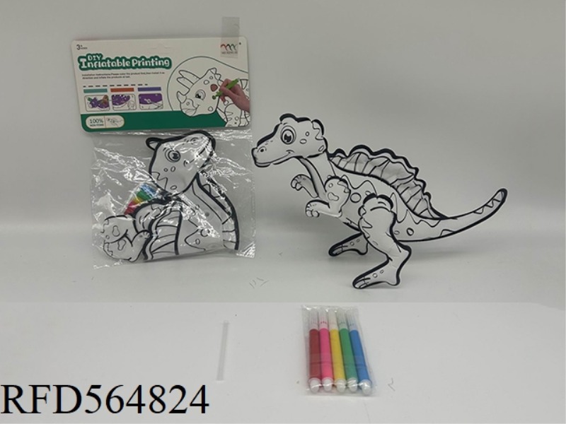 DIY HAND-PAINTED SPINOSAURUS PIPING