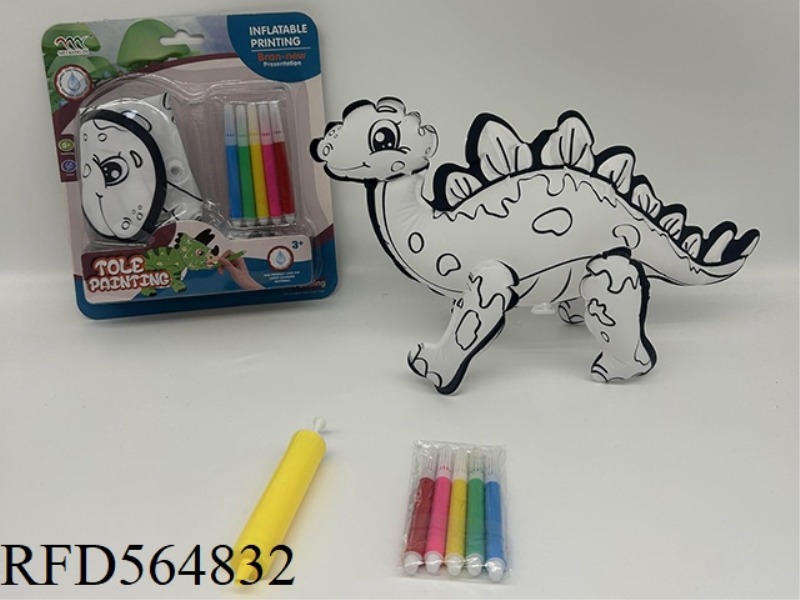 DIY HAND-PAINTED STEGOSAURUS WITH SMALL AIR CYLINDER
