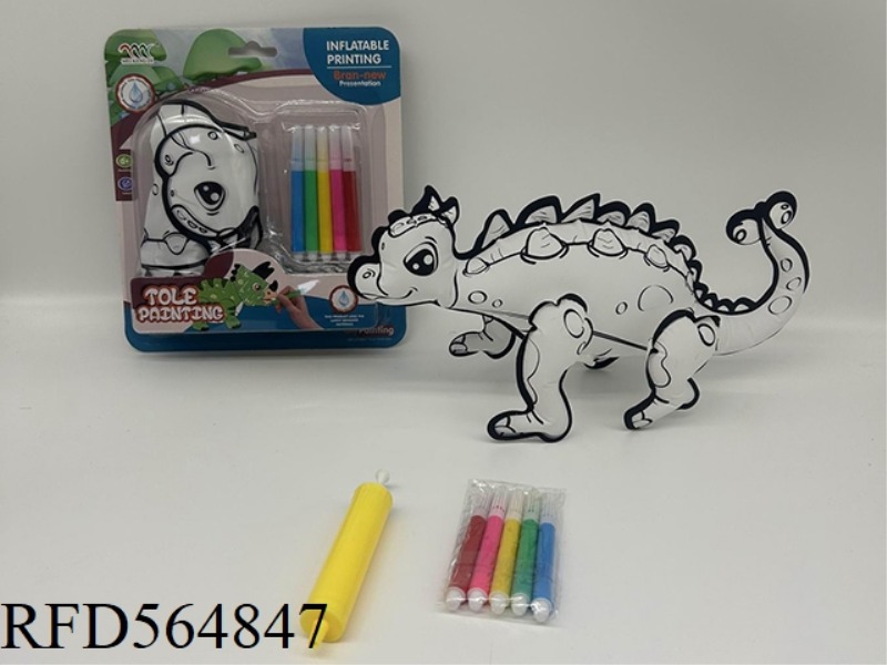 DIY HAND PAINTED ANKYLOSAURUS WITH SMALL AIR CYLINDER