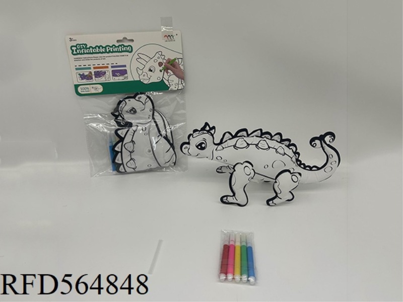 DIY HAND PAINTED ANKYLOSAURUS PIPING