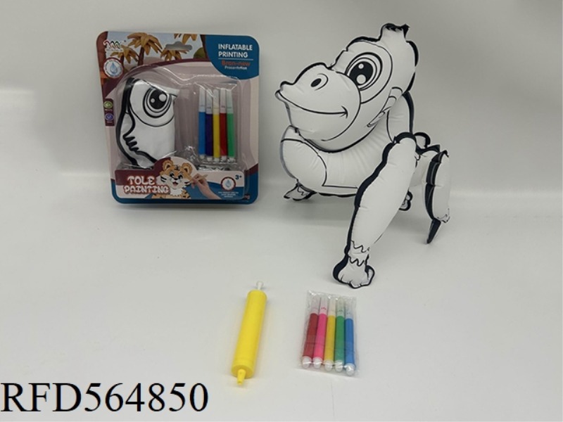 DIY HAND-PAINTED ORANGUTAN WITH A SMALL AIR CYLINDER