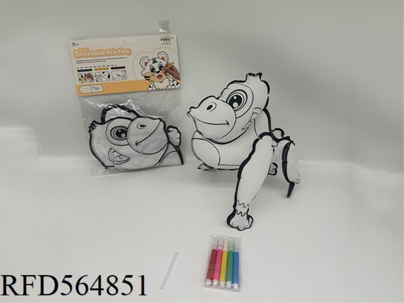 DIY HAND-PAINTED GORILLA PIPING